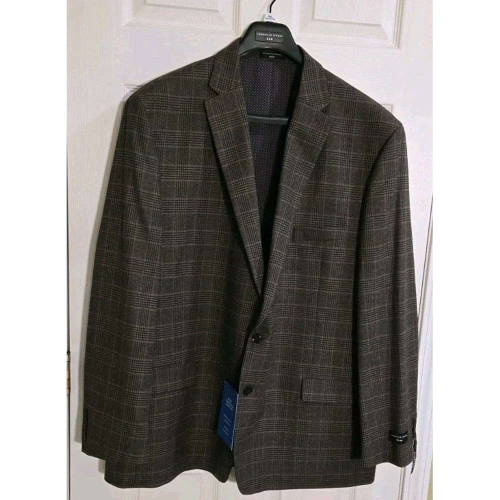 Shaquille O'Neal Suit Jacket 54 LONG Sport Coat Brown Stretch NEW